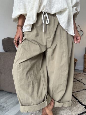 Barrel super large kaki clair