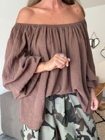 Blouse Bohême marron