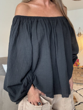Blouse Bohême noire