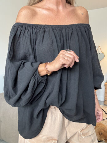 Blouse Bohême noire