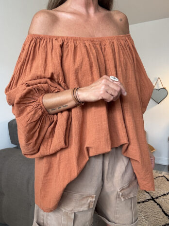 Blouse Bohême terracotta