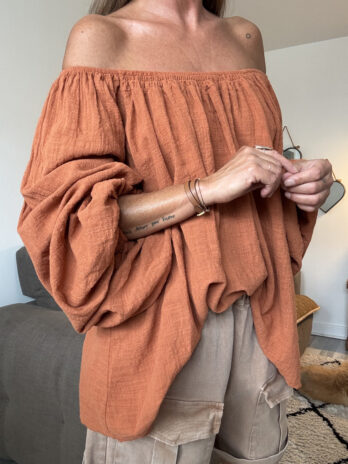 Blouse Bohême terracotta