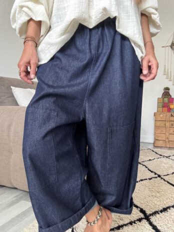 Pantacourt denim grande taille 44/46