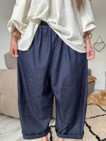 Pantacourt denim grande taille 44/46