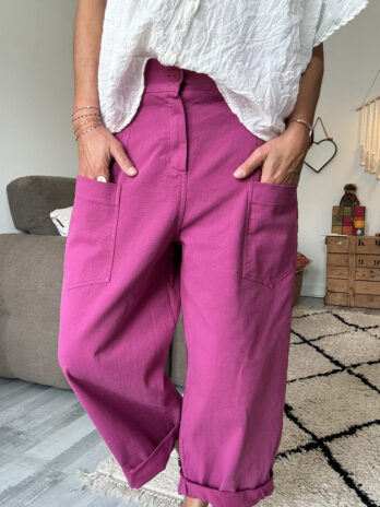 Pantalon charpentier fuchsia TU