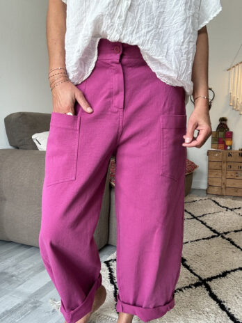 Pantalon charpentier fuchsia TU