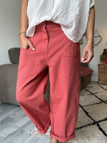 Pantalon charpentier terracotta TU