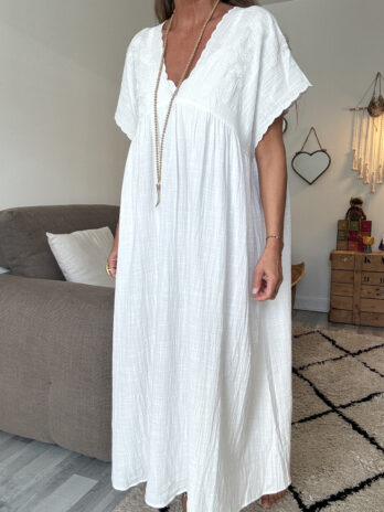 Robe bohème écru TU