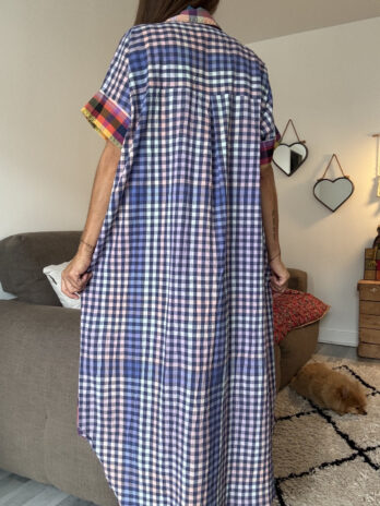 Robe chemise longue et asymétrique TU