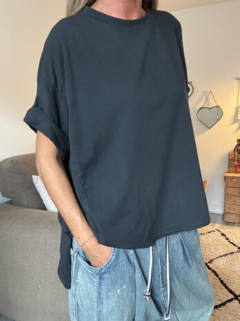 T-Shirt oversize et asymétrique noir TU