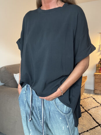 T-Shirt oversize et asymétrique noir TU