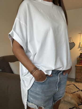 TEE shirt oversize et asymétrique blanc TU