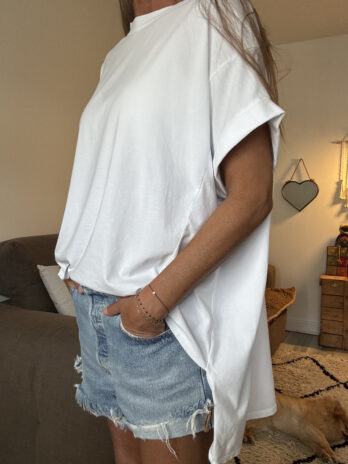 TEE shirt oversize et asymétrique blanc TU