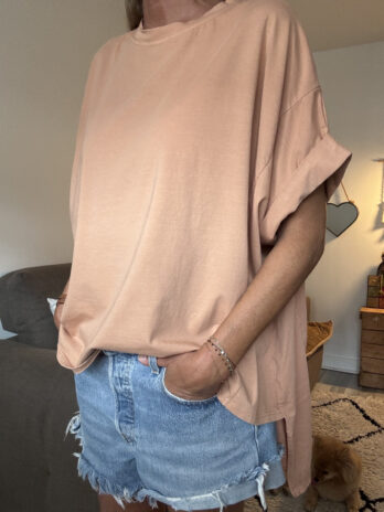 TEE shirt oversize et asymétrique nude TU