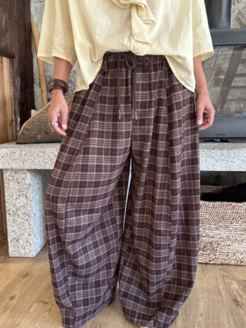 Barrel super large tartan marron TU