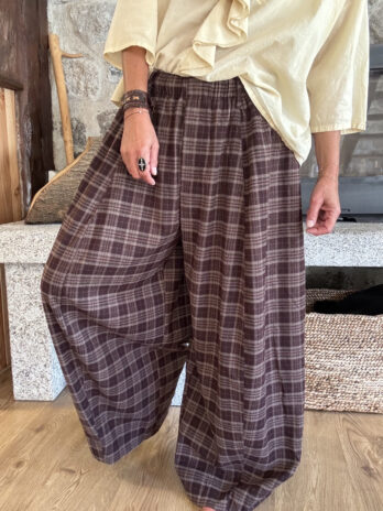 Barrel super large tartan marron TU