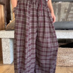 Barrel super large tartan prune TU