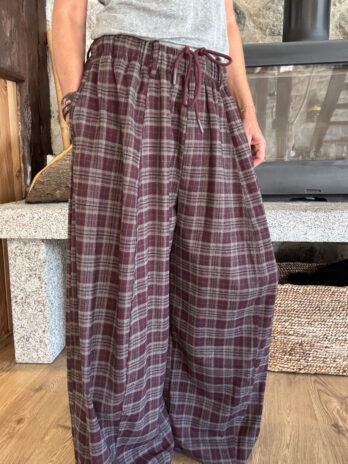 Barrel super large tartan prune TU
