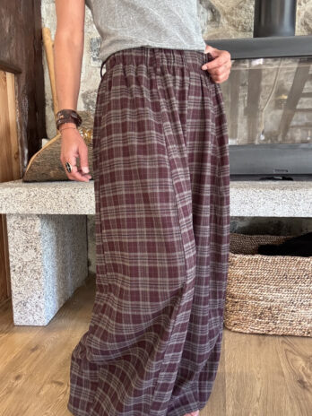 Barrel super large tartan prune TU