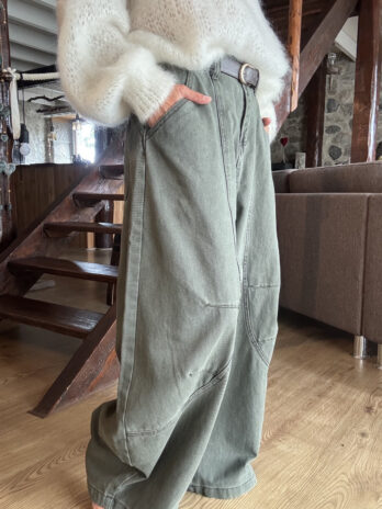 Jean barrel super large kaki