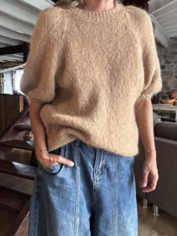 Pull manches ballon camel TU