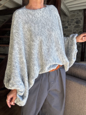 Pull manches chauve souris gris TU