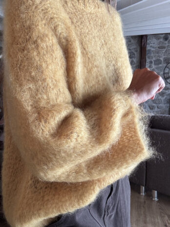 Pull oversize en mohair Ocre TU