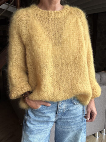 Pull oversize en mohair Ocre TU
