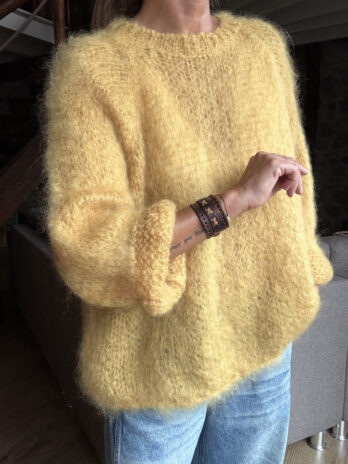 Pull oversize en mohair Ocre TU