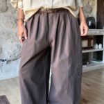 Treillis en toile de coton marron TU