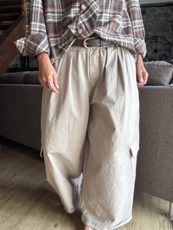 Treillis en toile de coton taupe TU