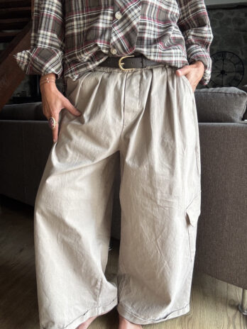 Treillis en toile de coton taupe TU