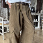 Treillis Corner en velours fin kaki TU