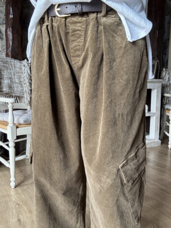 Treillis Corner en velours fin kaki TU