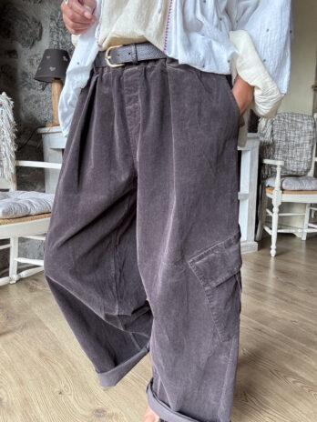 Treillis Corner en velours fin marron TU